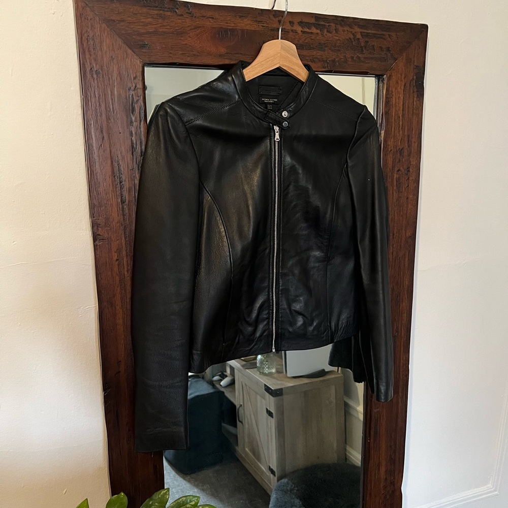 Massimo Dutti leather jacket
